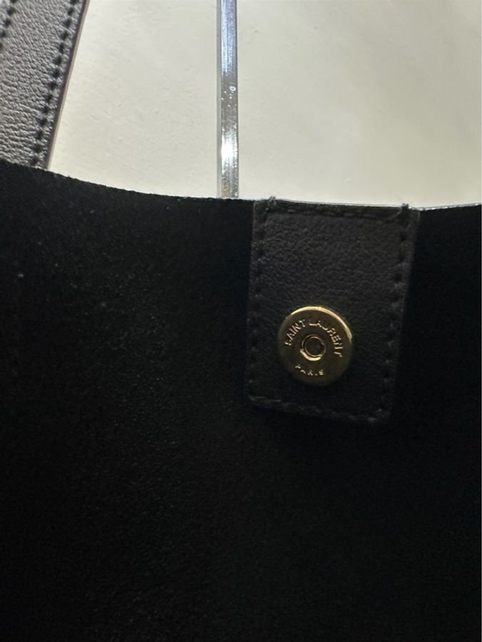 YSL Saint Laurent 聖羅蘭Shopping Tote 黑色 牛皮 托特包-3