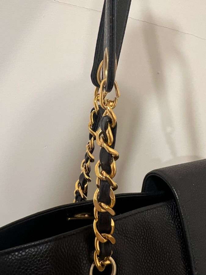 Chanel vintage CC Turnlock Shopping Tote托特包-3