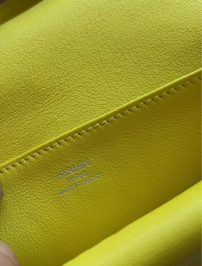 Hermes Halzan mini黃色 Swift皮 銀扣-2