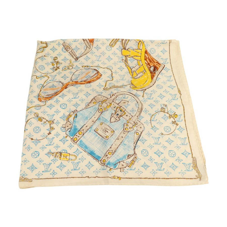 LOUIS VUITTON 絲質Scarf 90x90cm絲巾-4