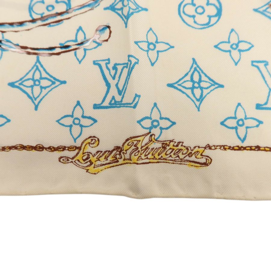 LOUIS VUITTON 絲質Scarf 90x90cm絲巾-5