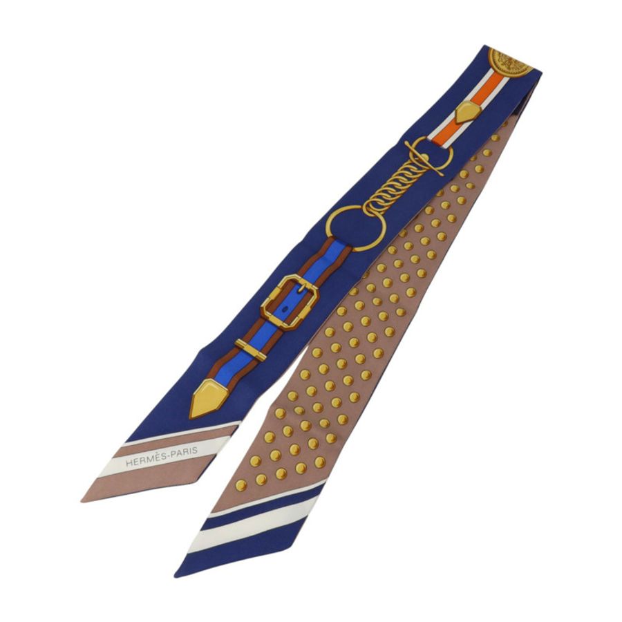 HERMES 絲質Twilly絲巾-1
