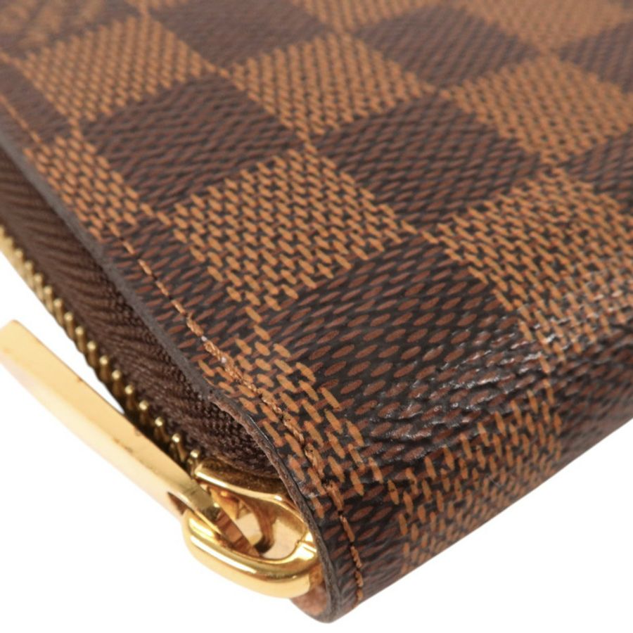 LOUIS VUITTON Damier Zippy Wallet金扣長錢包-8