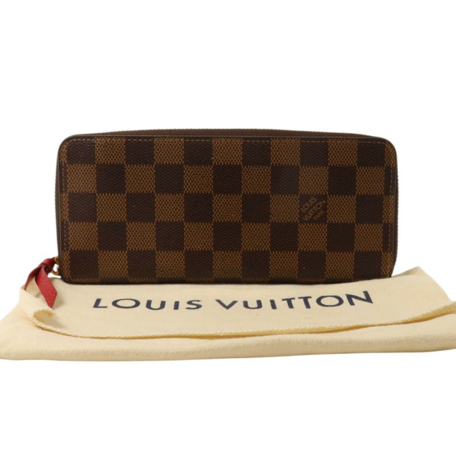 LOUIS VUITTON Damier Clemence Wallet金扣長錢包-8