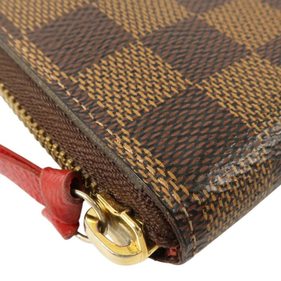 LOUIS VUITTON Damier Clemence Wallet金扣長錢包-9