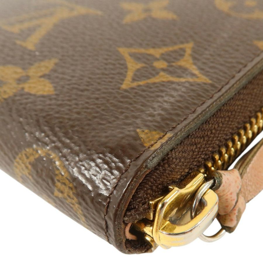 LOUIS VUITTON Monogram Clemence Wallet金扣長錢包-12
