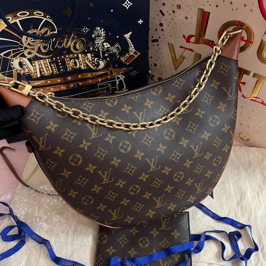 近新品 路易威登/Louis Vuitton Loop Hobo大月亮豌荳包 芯片款-6