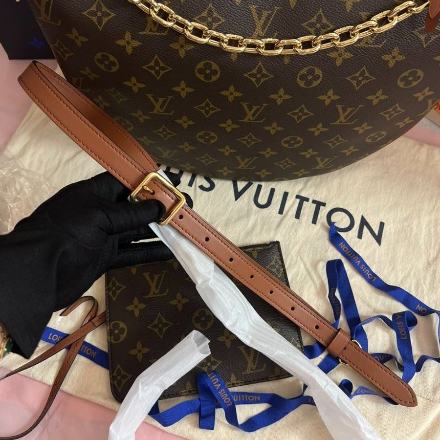 近新品 路易威登/Louis Vuitton Loop Hobo大月亮豌荳包 芯片款-8