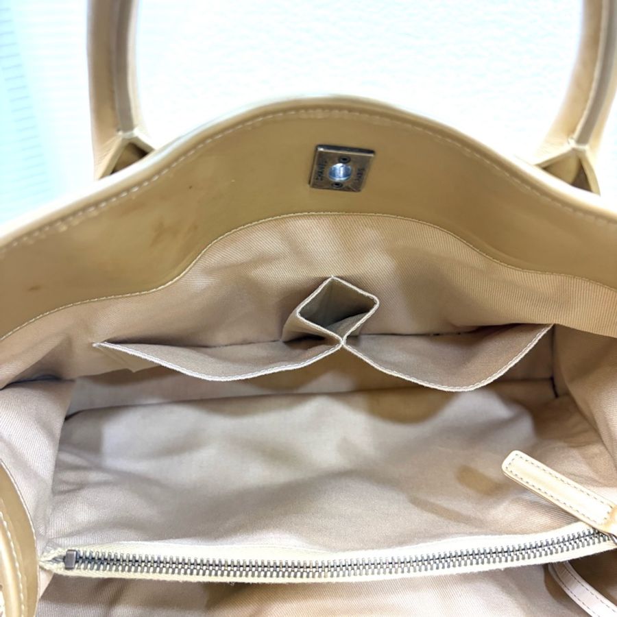 Chanel 香奈兒 香檳金 UP IN THE AIR 鏤空 牛皮 手提包 托特包 購物包 肩背包-28