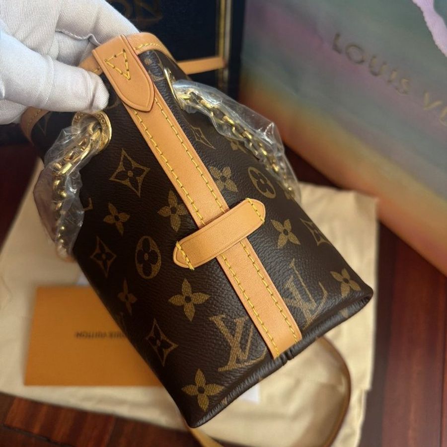 閒置新 路易威登/Louis Vuitton Carryall BB 老花肩背斜背包-3