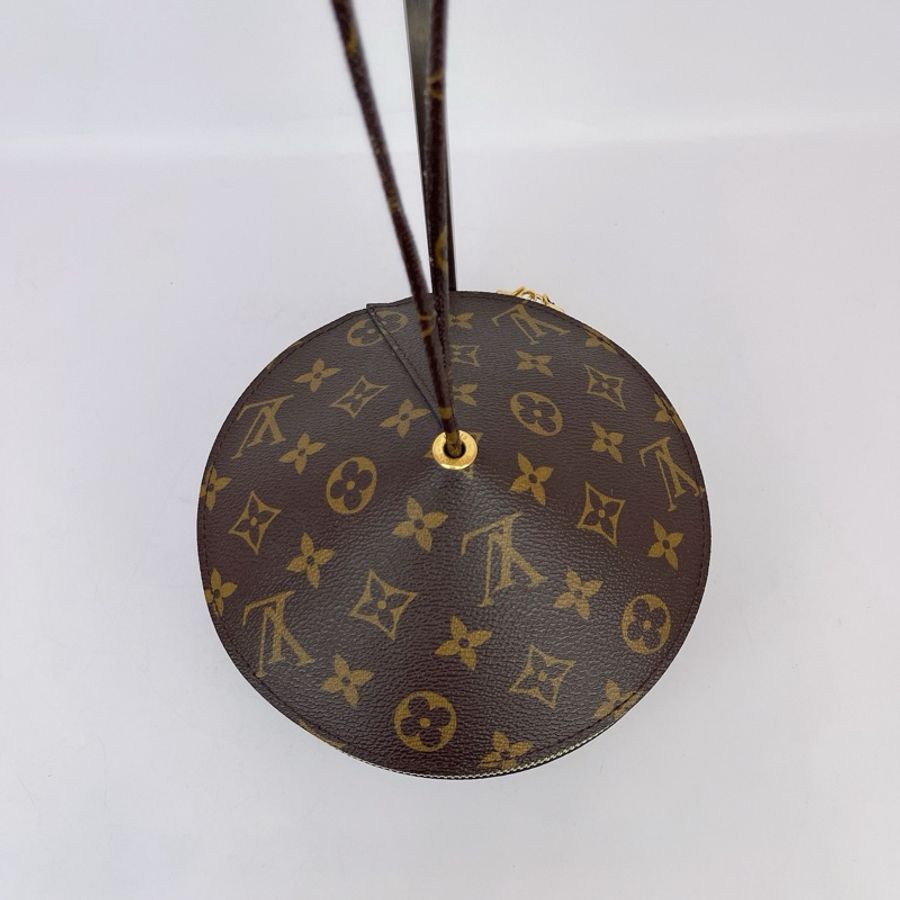 Louis Vuitton 路易威登 棕色老花飛碟單肩包內標1119底長19-1