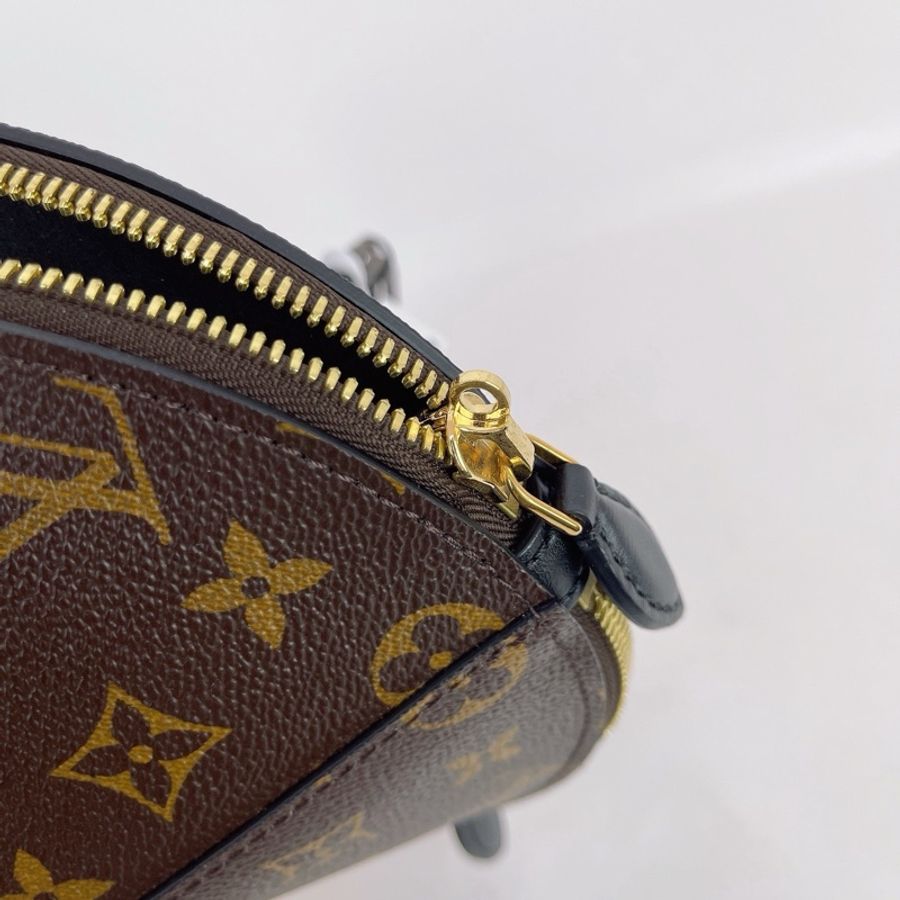 Louis Vuitton 路易威登 棕色老花飛碟單肩包內標1119底長19-4