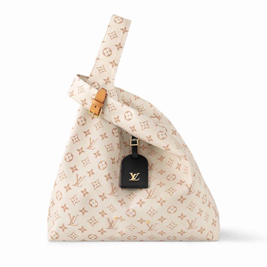 LV 路易威登 奶茶色 沙丘色 牛皮 Atlantis MM 托特包 肩背包 手提包 兩用包 M24409-1