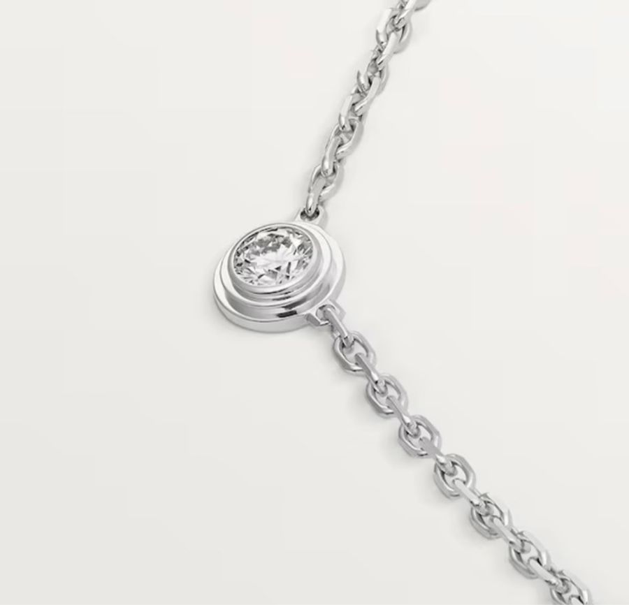 Cartier D’amour迷你款白金項鍊-15