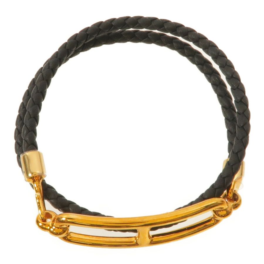 HERMES Swift皮革Roulis Double Tour Bracelet手鏈-4