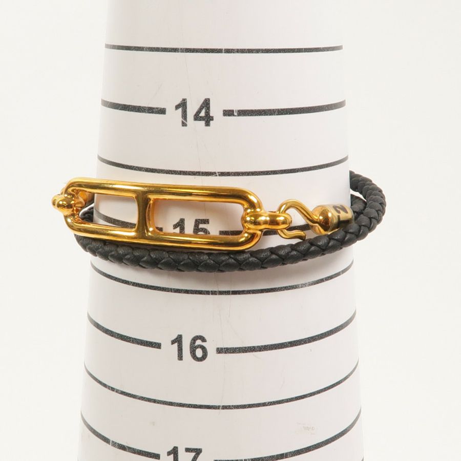 HERMES Swift皮革Roulis Double Tour Bracelet手鏈-10