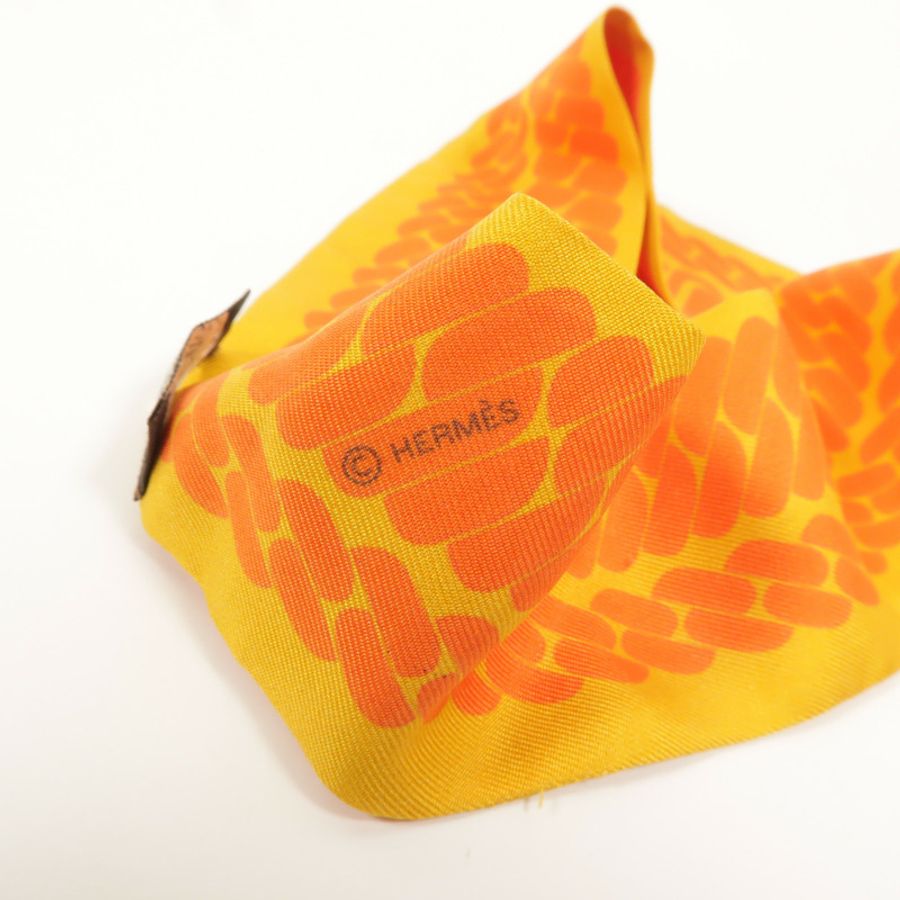 HERMES 絲質Twilly絲巾-5