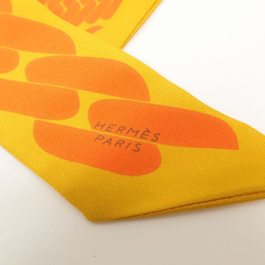 HERMES 絲質Twilly絲巾-4
