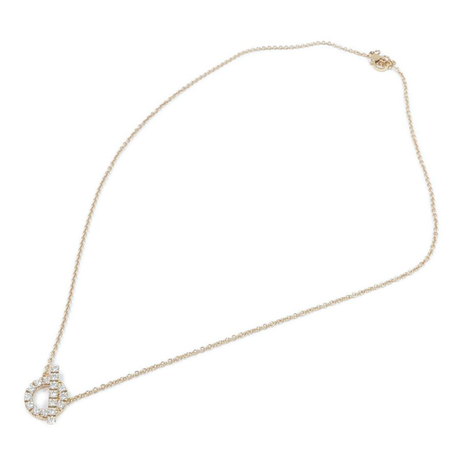 HERMES 18K玫瑰金Finesse Pendant鑽石項鍊-2