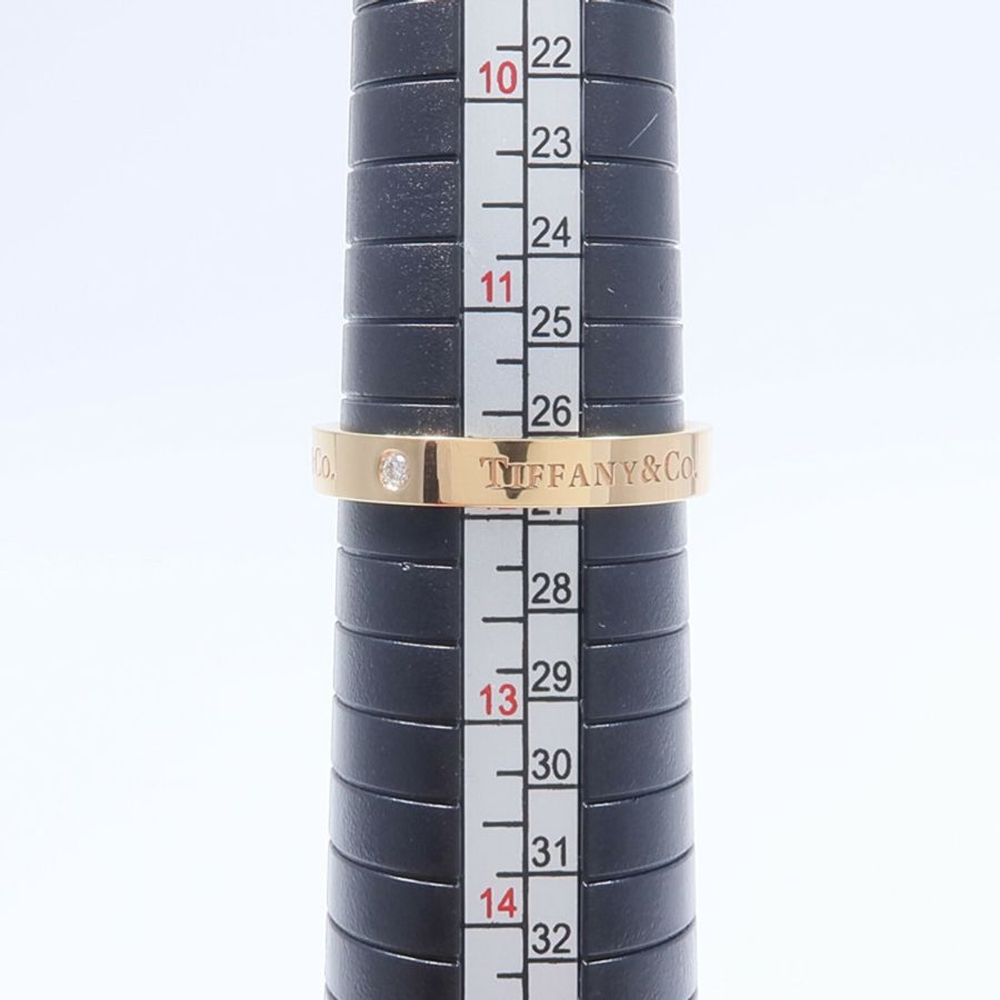 TIFFANY＆CO 18K玫瑰金Flat Band 3P Diamond Ring鑽石戒指-5