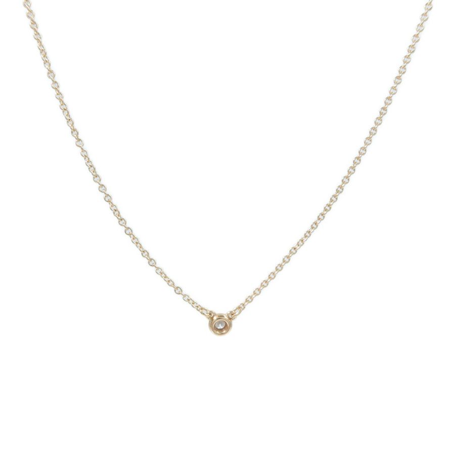 TIFFANY＆CO 18K玫瑰金Diamonds by the Yard Necklace鑽石項鍊-1