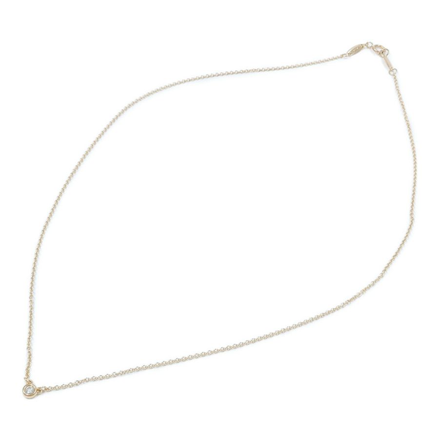TIFFANY＆CO 18K玫瑰金Diamonds by the Yard Necklace鑽石項鍊-3