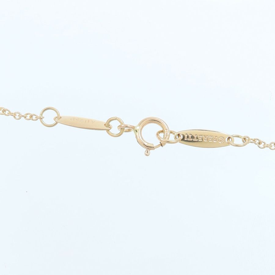 TIFFANY＆CO 18K玫瑰金Diamonds by the Yard Necklace鑽石項鍊-4