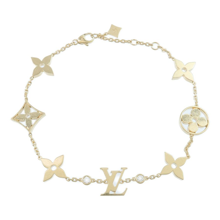 LOUIS VUITTON 18K黃金Idylle Blossom Monogram Bracelet鑽石手鏈-2
