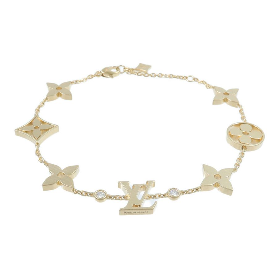 LOUIS VUITTON 18K黃金Idylle Blossom Monogram Bracelet鑽石手鏈-8