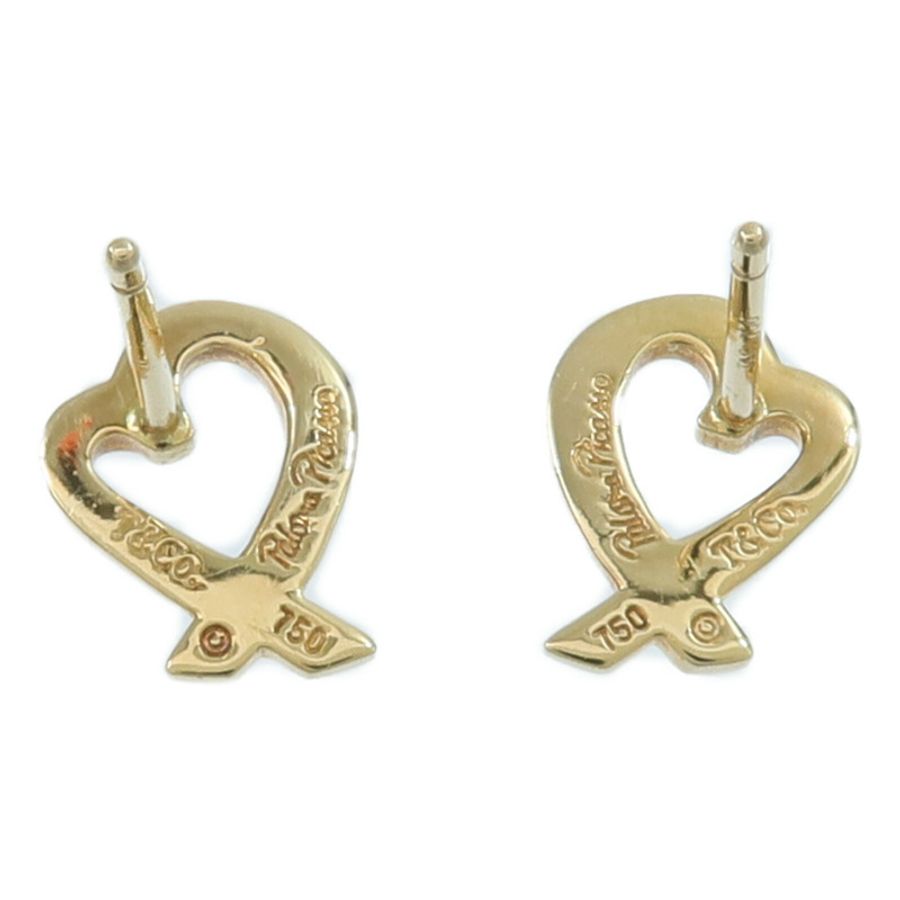 TIFFANY＆CO 18K黃金Loving Heart Earrings耳環-2