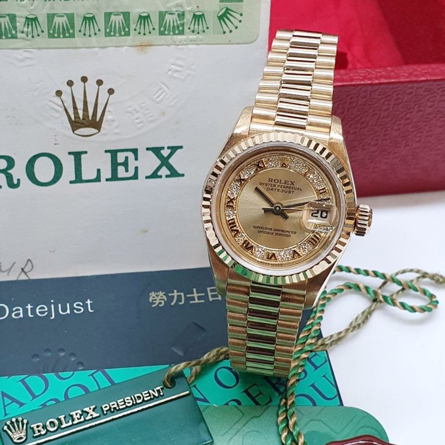 【大眾名錶】ROLEX勞力士79178 Datejust 蠔式女錶 18K金 台灣保單 MR多層鑽面 大眾名錶B1431-2