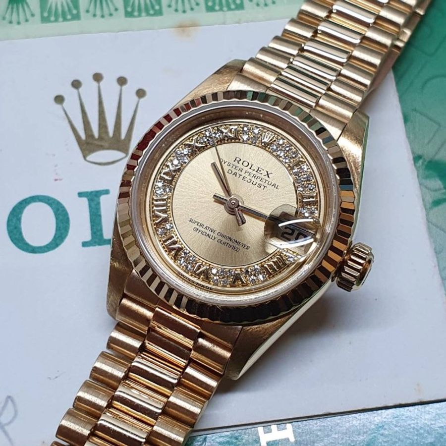 【大眾名錶】ROLEX勞力士79178 Datejust 蠔式女錶 18K金 台灣保單 MR多層鑽面 大眾名錶B1431-8