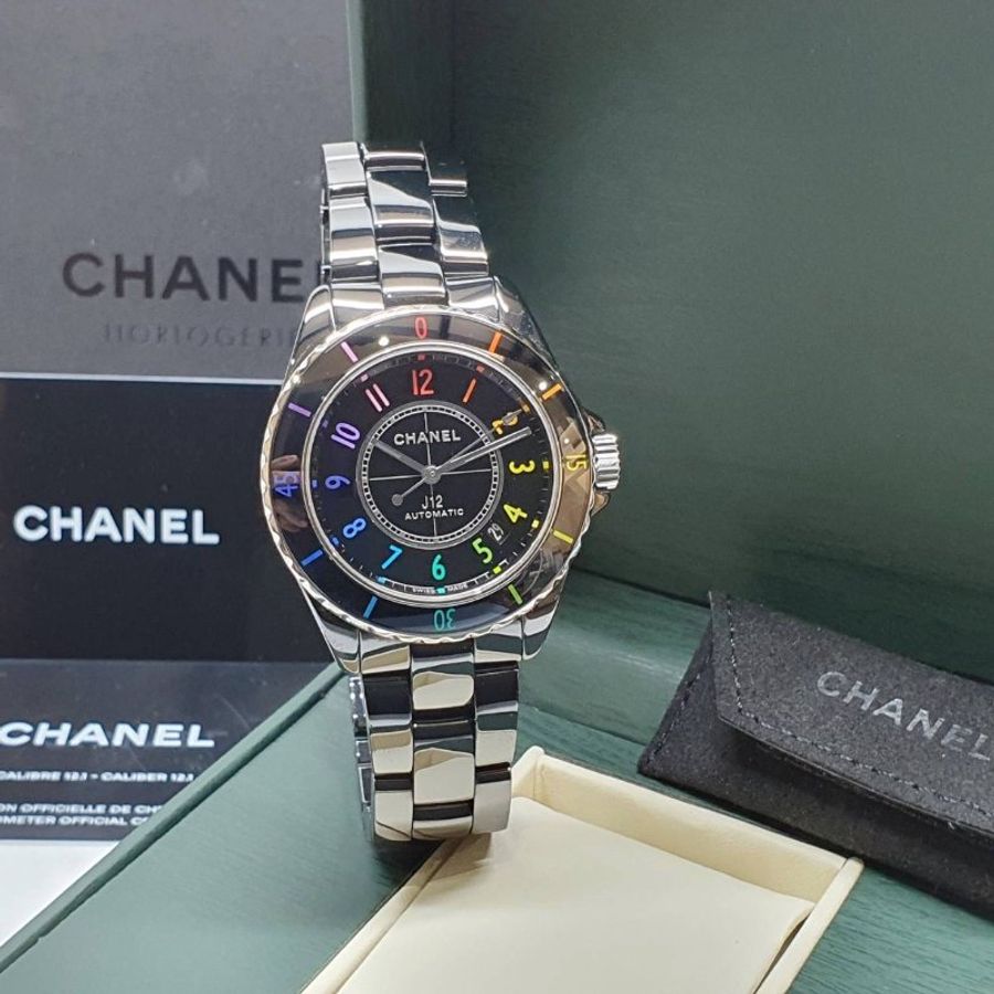 【大眾名錶】CHANEL香奈兒 J12系列 H7122 限量1255只 2021/06 彩虹錶圈 大眾名錶B1432-1
