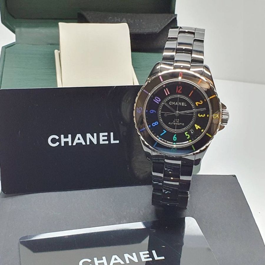 【大眾名錶】CHANEL香奈兒 J12系列 H7122 限量1255只 2021/06 彩虹錶圈 大眾名錶B1432-3