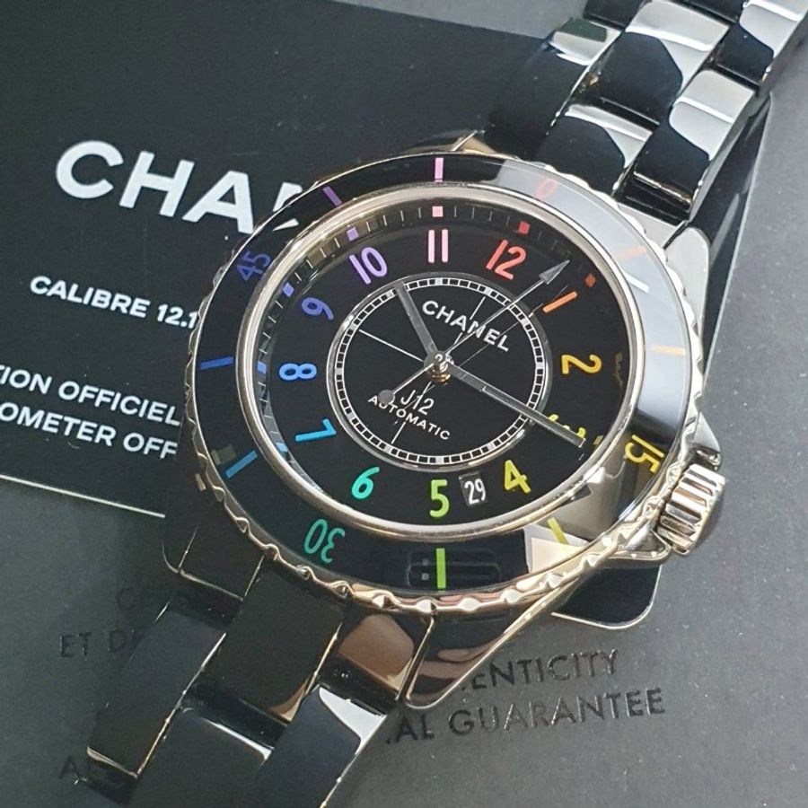 【大眾名錶】CHANEL香奈兒 J12系列 H7122 限量1255只 2021/06 彩虹錶圈 大眾名錶B1432-5