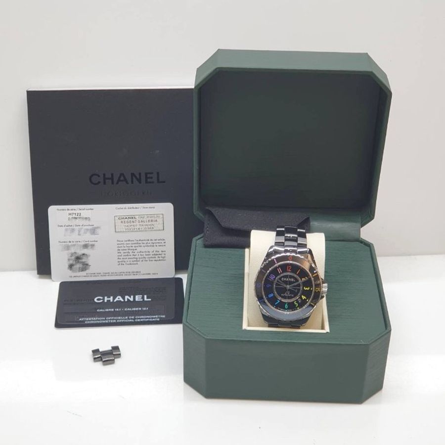 【大眾名錶】CHANEL香奈兒 J12系列 H7122 限量1255只 2021/06 彩虹錶圈 大眾名錶B1432-9
