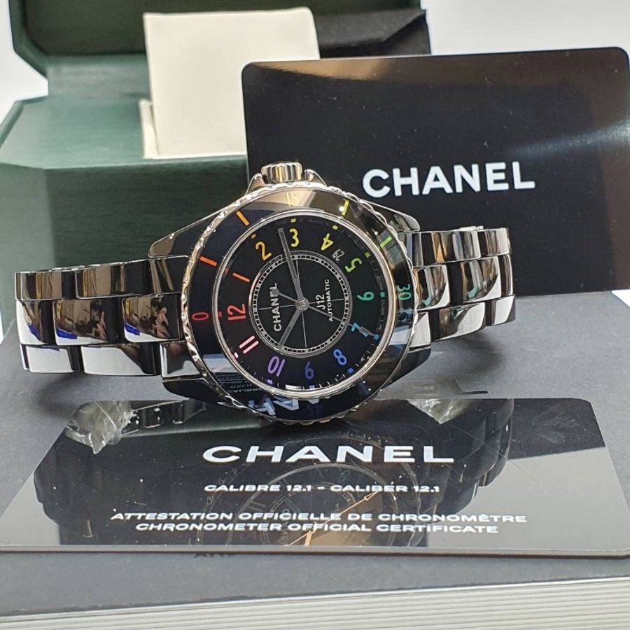 【大眾名錶】CHANEL香奈兒 J12系列 H7122 限量1255只 2021/06 彩虹錶圈 大眾名錶B1432-4