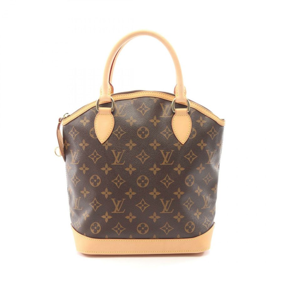 路易威登 Lockit Monogram 手提包 M40102 PVC 塗層帆布皮革棕色二手女士-0