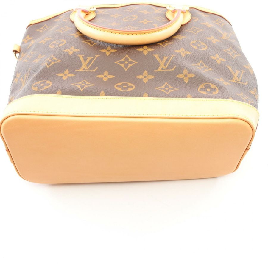 路易威登 Lockit Monogram 手提包 M40102 PVC 塗層帆布皮革棕色二手女士-6