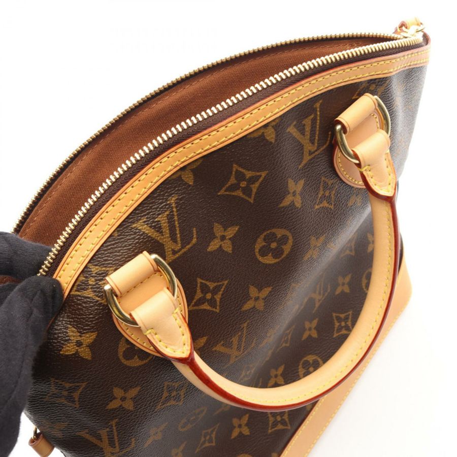路易威登 Lockit Monogram 手提包 M40102 PVC 塗層帆布皮革棕色二手女士-8