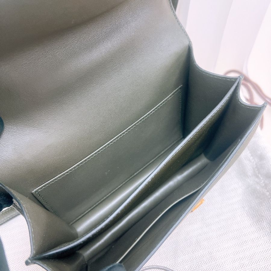 Hermes mini constance 康康19 灰綠金釦 Z刻-14