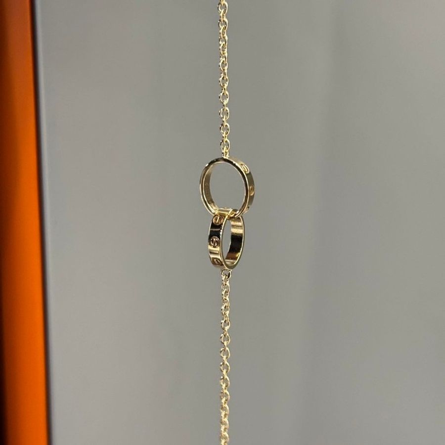 CARTIER love 雙環无鉆手鏈-3