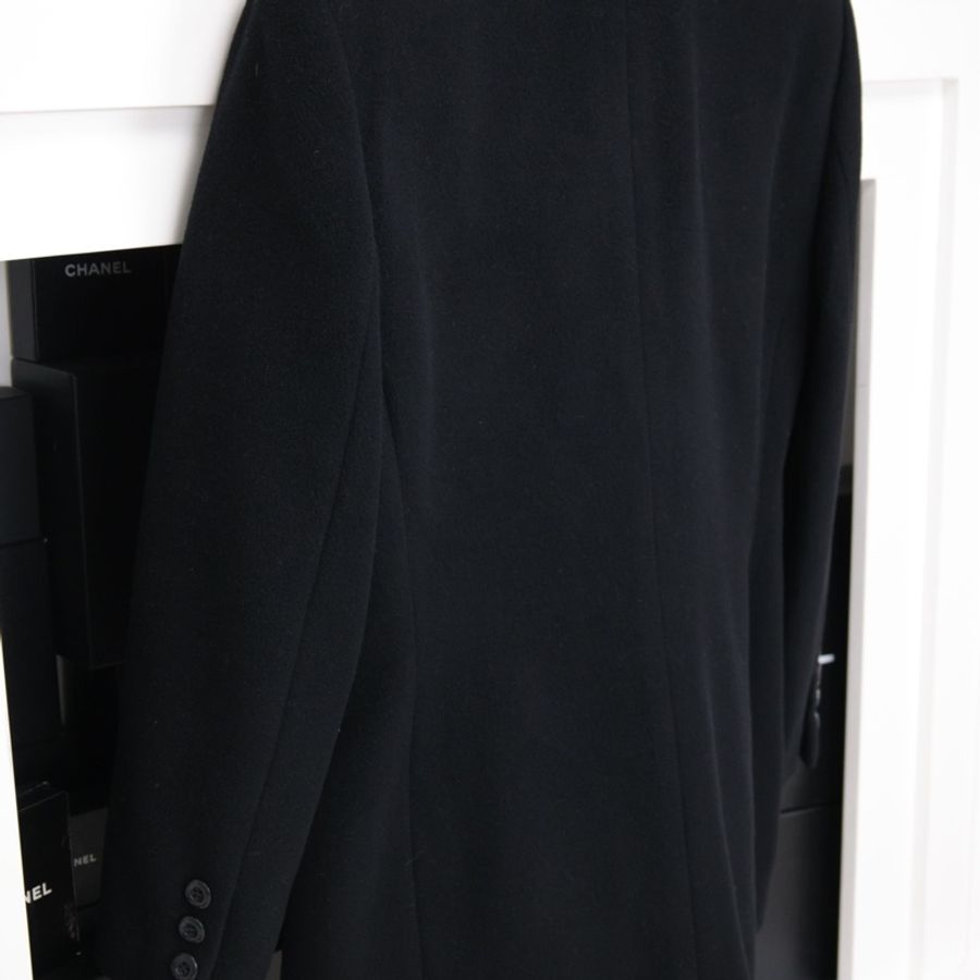Burberry黑色毛呢徽章刺绣西装上衣外套-3