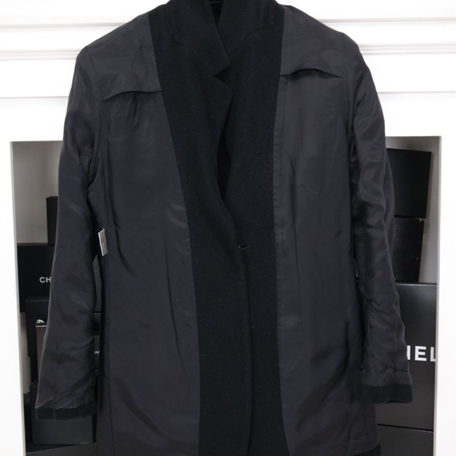Burberry黑色毛呢徽章刺绣西装上衣外套-6