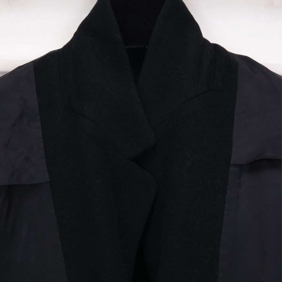 Burberry黑色毛呢徽章刺绣西装上衣外套-14