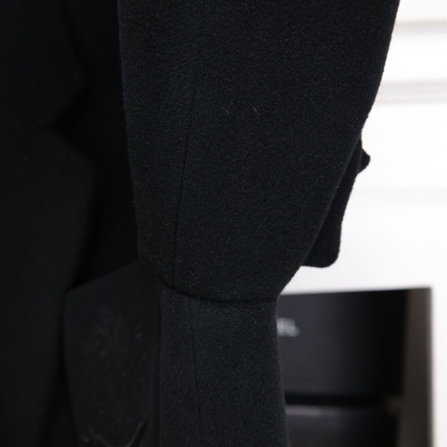 Burberry黑色毛呢徽章刺绣西装上衣外套-20