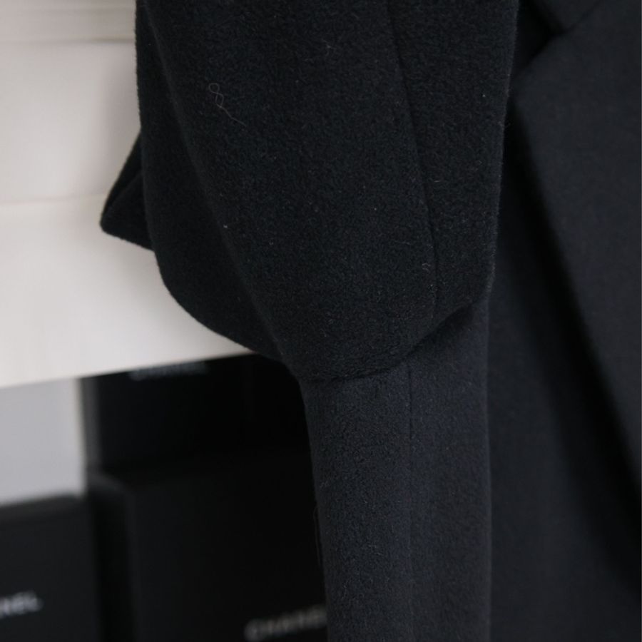 Burberry黑色毛呢徽章刺绣西装上衣外套-24