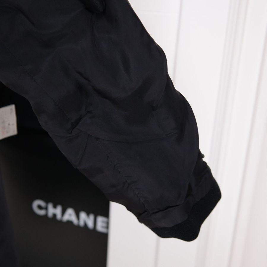 Burberry黑色毛呢徽章刺绣西装上衣外套-26