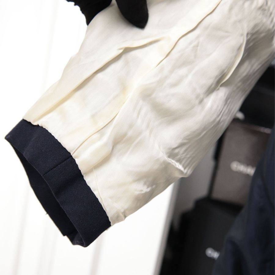Burberry深蓝色羊毛双排金扣西装上衣外套-22