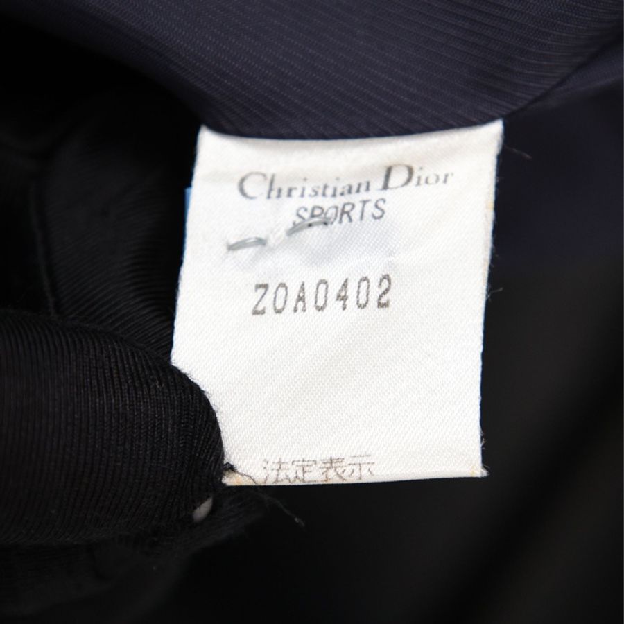 Dior深蓝色羊毛黑金麦穗徽章双排扣西装上衣外套-16